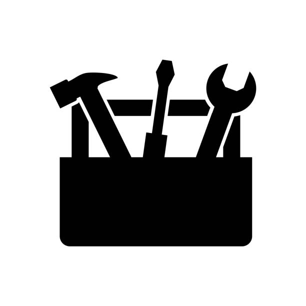 writing toolkit clipart Tools Box icon. concept web buttons. vector illustration. Flat design style Tools Box icon. concept web buttons. vector illustration. Flat design style toolbox stock illustrations