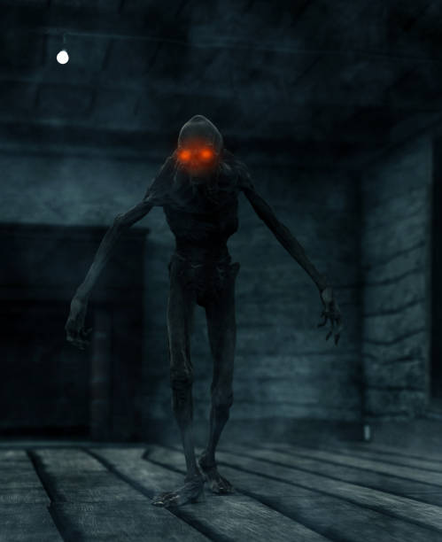 istock 3d rendering of a scary monster creatures in a haunted house 953460082