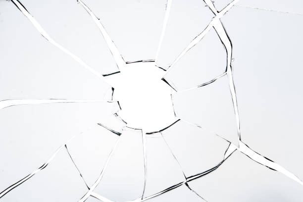 istock Broken glass craked on white background ,hi resolution photo art abstract texture object design 953465510