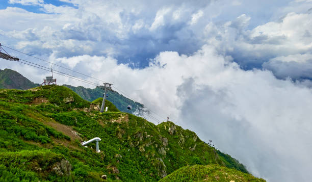 istock Coming clouds in Rosa Khutor mountings in summer 953465808