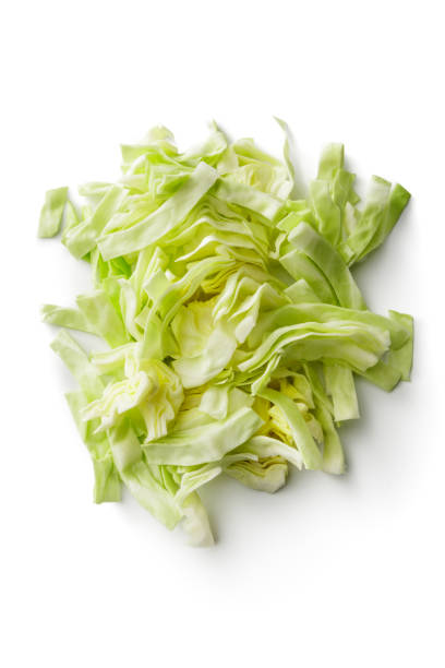 Vegetables: Cabbage Isolated on White Background - fotografia de stock