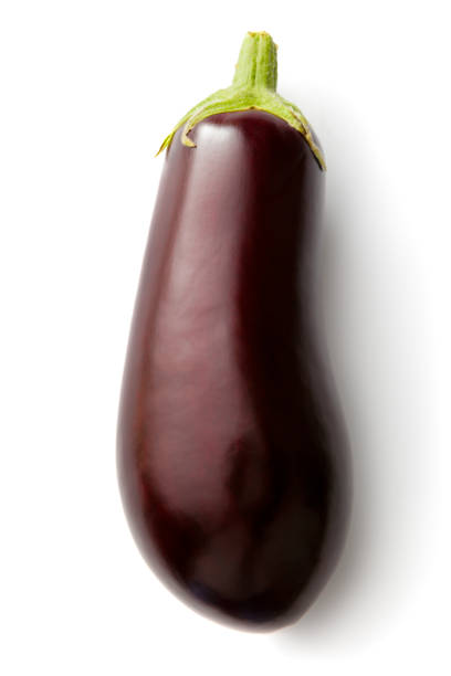 野菜:白い背景に分離�ナス - eggplant ストックフォトと画像
