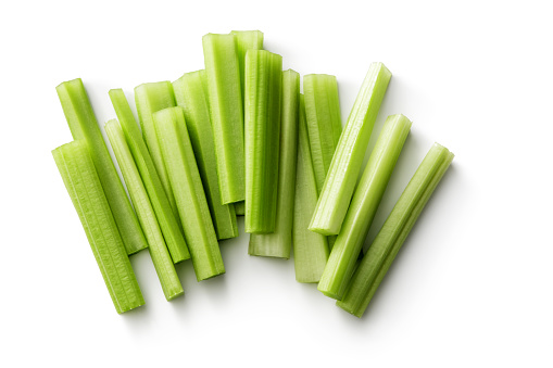 Vegetables: Celery Isolated on White Background