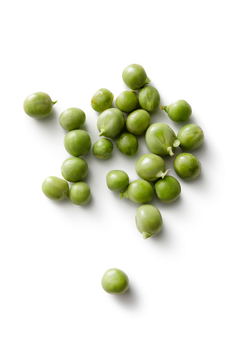 Vegetables: Green Peas Isolated on White Background