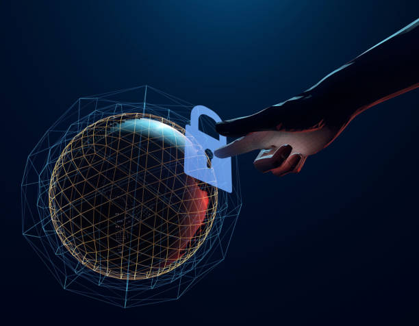 istock Global Cyber Security System, Global Protection, Tech Fingers, Identity Landing 953469968