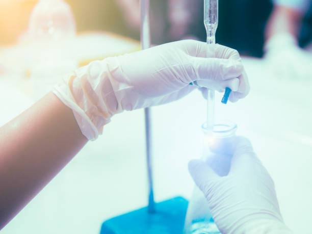 istock Science laboratory concept. Chemical laboratory is titration for acid base analysis 953470798