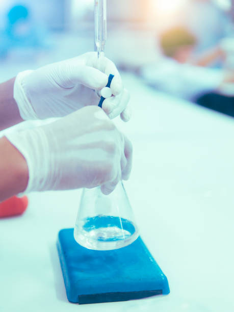 istock Science laboratory concept. Chemical laboratory is titration for acid base analysis 953470846