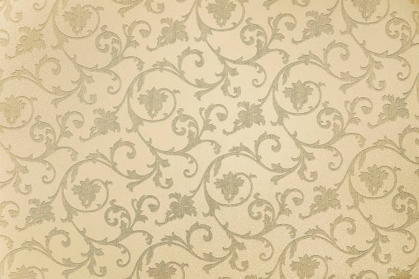 istock Beige floral wallpaper background texture 953472944
