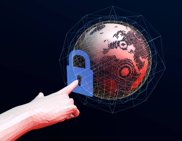 istock Global Cyber Security System, Global Protection, Tech Fingers, Identity Landing 953473830