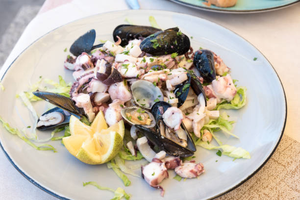 istock Sea salad with lemon 953479858