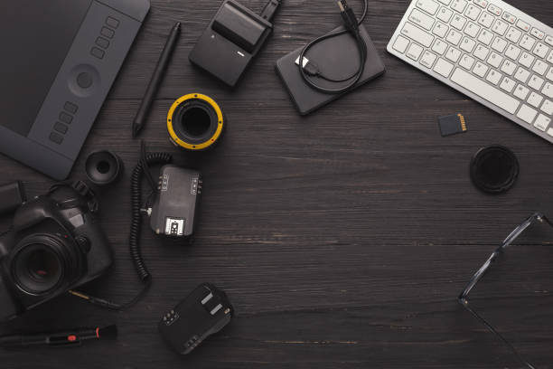 istock Diverse personal equipment for photographer 953480226