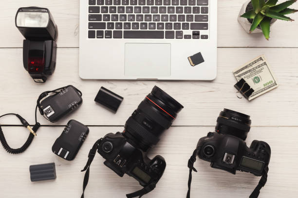 istock Diverse personal equipment for photographer 953480410