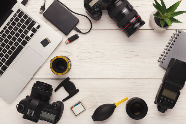 istock Diverse personal equipment for photographer 953480486