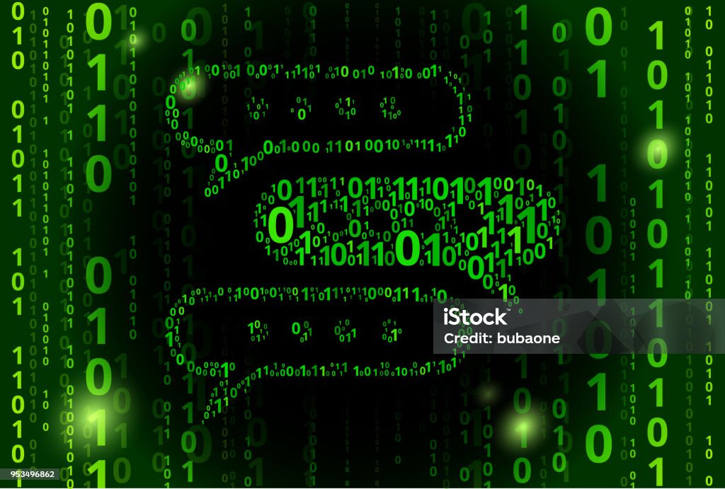 Instant Message Binary Code Vector Pattern Background Stock ...