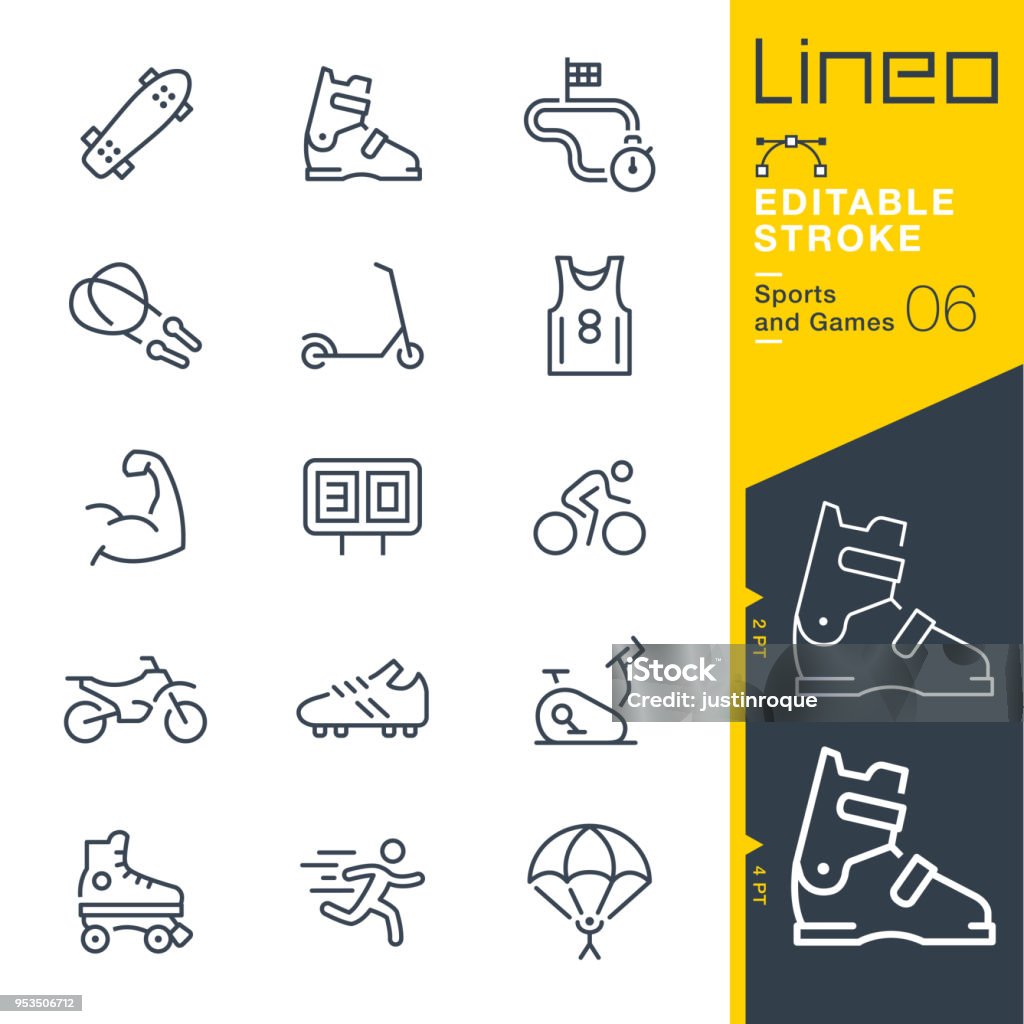 Lineo Editable Stroke - Sports and Games line icons Vector Icons - Adjust stroke weight - Expand to any size - Change to any colour Icon Symbol stock vector