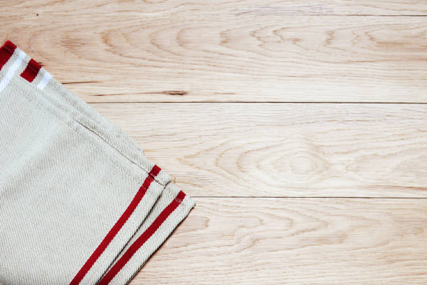 istock Tea towel wooden planks 953507990