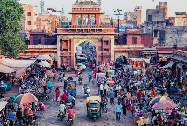 April 2018 - Jodhpur, Rajasthan, India - Market in Jodhpur