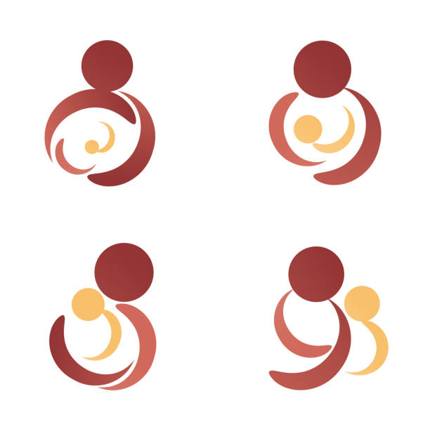 Vector Child Care symbol or symbol template,children and mother concept design. vector art illustration