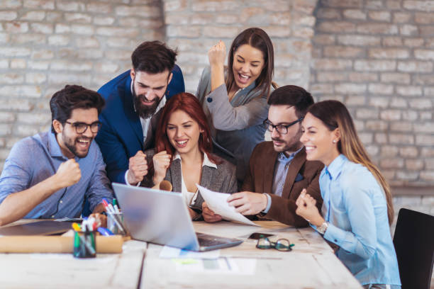 istock Business people working in office together. Team work in office. 953517610
