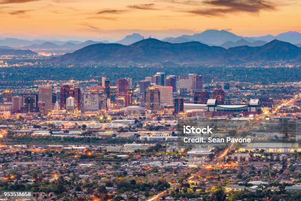 Phoenix Arizona Usa Cityscape Stock Photo - Download Image Now - Phoenix - Arizona, Arizona, Urban Skyline