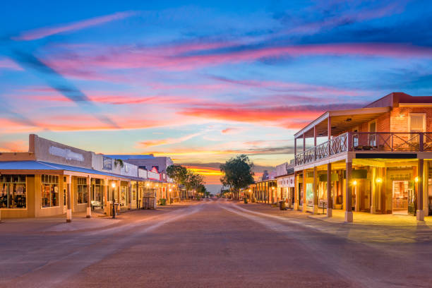 Tombstone Arizona USA Tombstone, Arizona, USA old western town at sunset. corral photos stock pictures, royalty-free photos & images