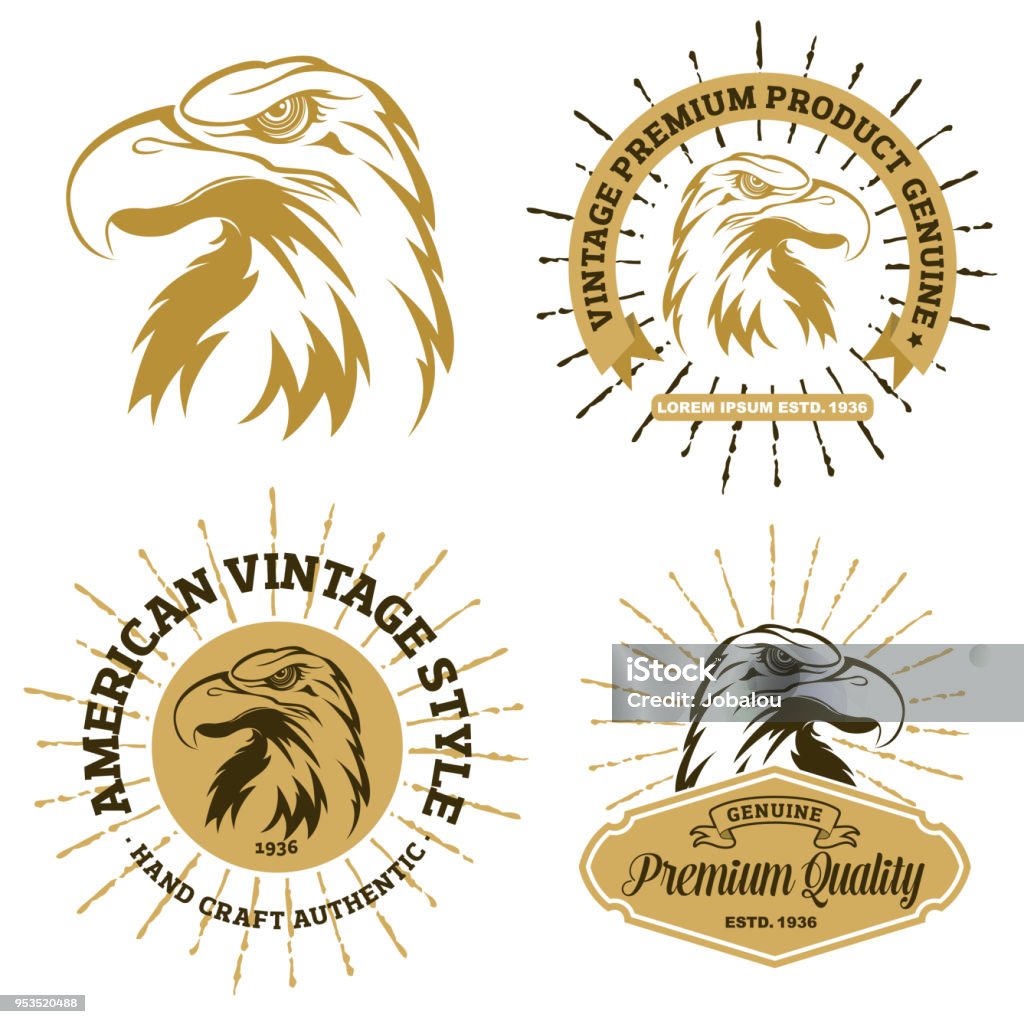 Vintage Sunburst Eagle Clip Art Vector Illustration with a collection of Vintage Sunburst Eagle Clip Art Lightning stock vector