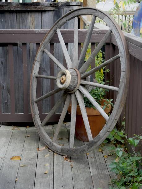 istock Old wooden wheel of a wagon 953521280