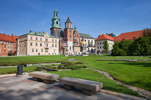 Wawel Cathedral in city of Krakow, Poland
