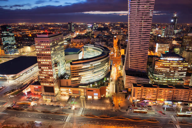 istock Warsaw Downtown by Night in Poland 953522612