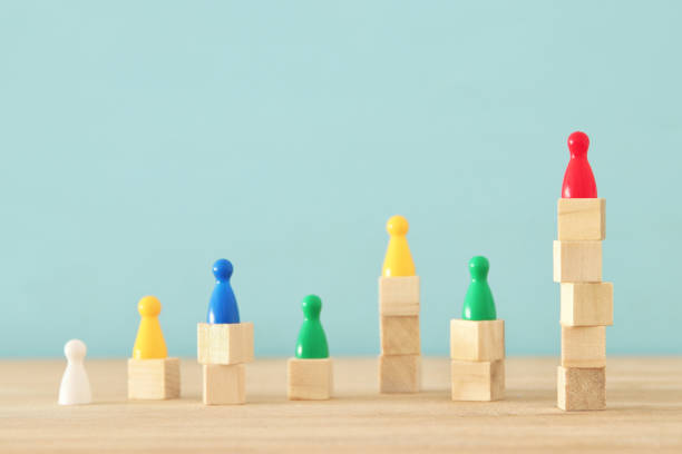 istock concept image of wood blocks stacking as chart or ladder. concept for growth and success. 953577922