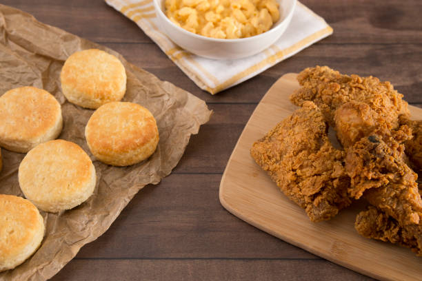 istock Classic Southern Fried Chicken on a Wooden Table 953578236