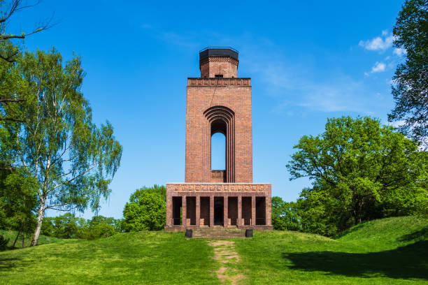 istock Bismarcktower with trees and blue sky in Burg, Germany 953583362