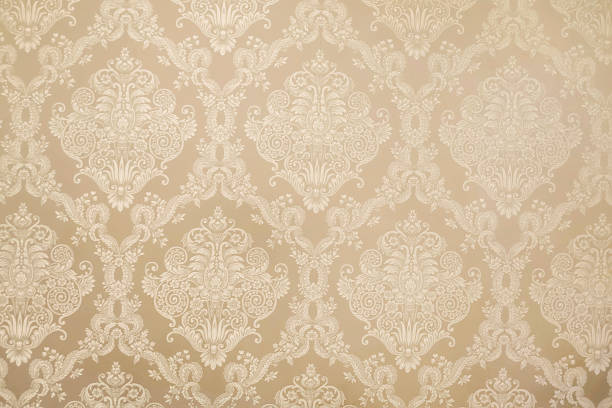 istock Beige floral wallpaper background texture 953583624