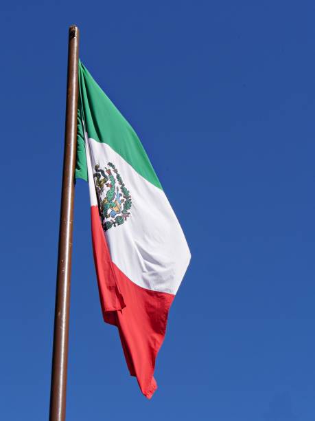 istock Flag of Mexico in blue background 953583996