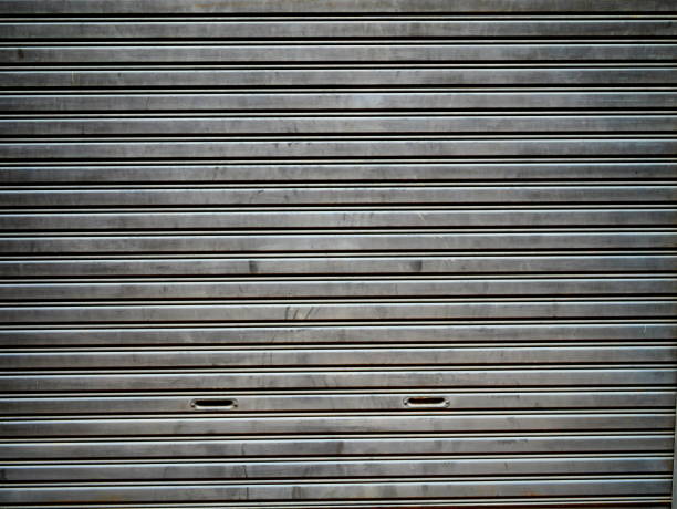 istock Rolling aluminum garage door 953587256