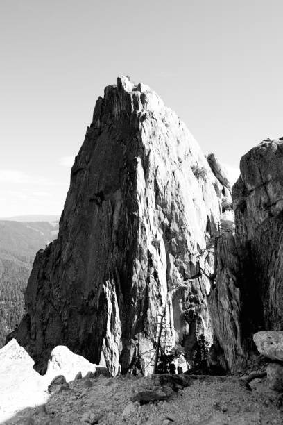 istock Castle Crags up close - black and white 953588398