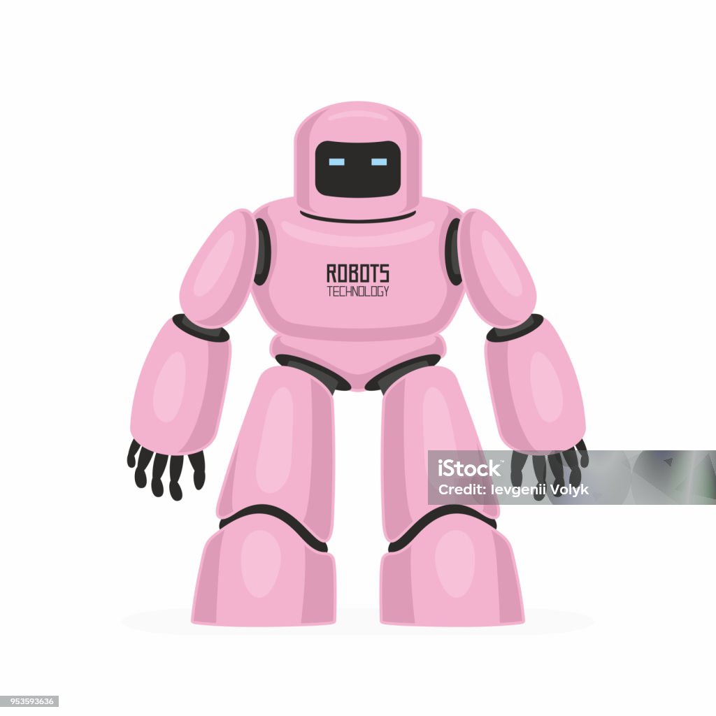 Pink Robot Stock Illustration - Download Image Now - Alien, Arm