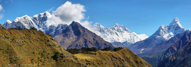istock Nuptse, Everest, Lhotse and Ama Dablan mountain views 953597266