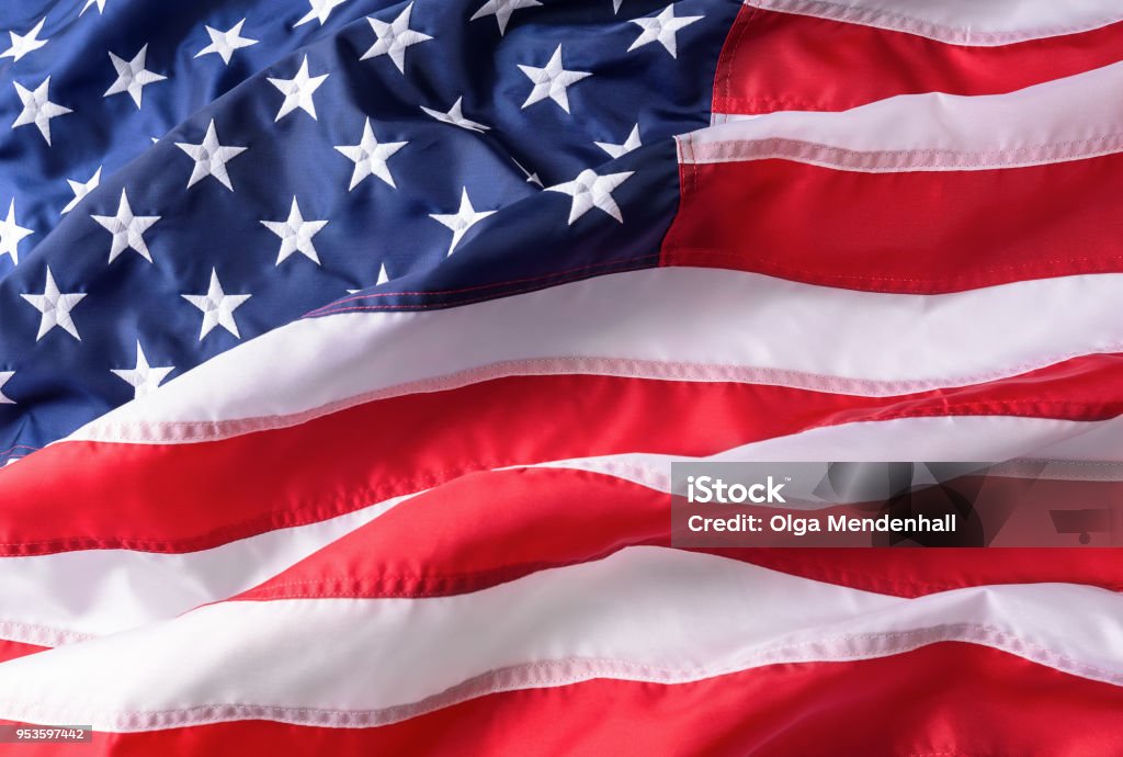 American Flag Background Texture American Flag Waving In The Wind Stock  Photo - Download Image Now - iStock