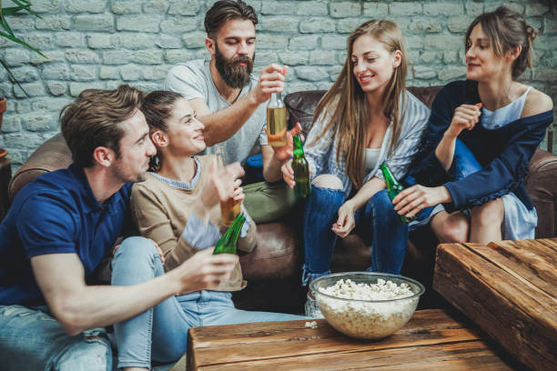 istock Friends sitting at the sofa 953605814