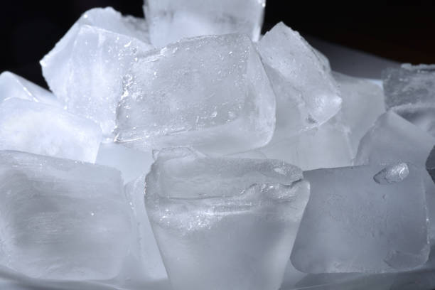 istock Beautiful ice cubes. Frozen water, ice, close-up 953608894