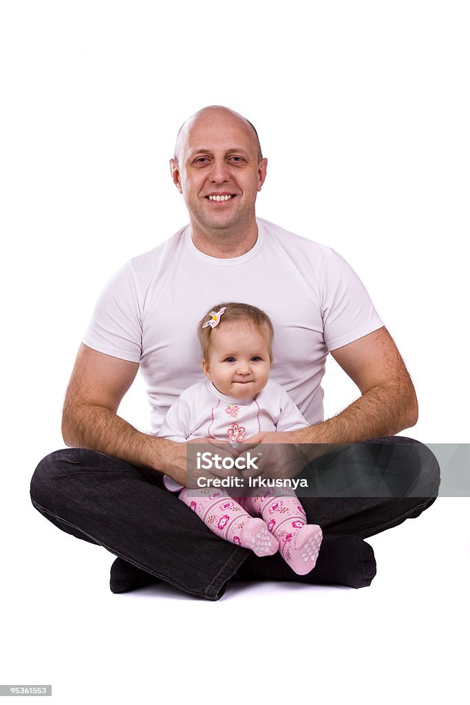 Família feliz, pai e filha pequena. - Foto de stock de Abraçar royalty-free