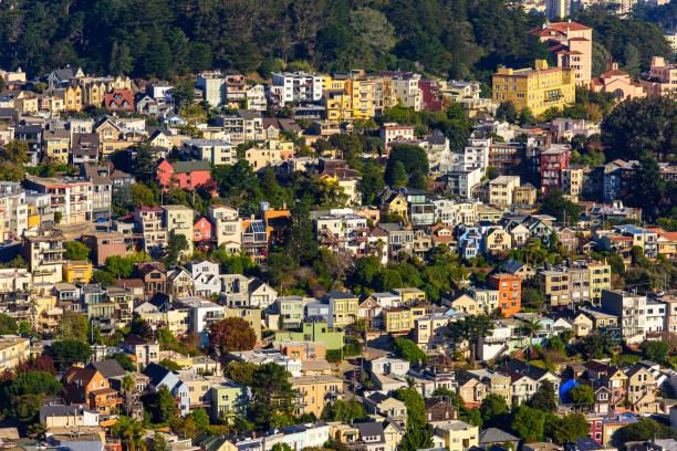 Residential area in San Francisco  California