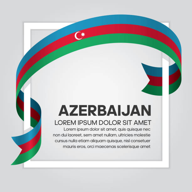 azerbaijan flagge hintergrund - azerbaijan flag stock-grafiken, -clipart, -cartoons und -symbole