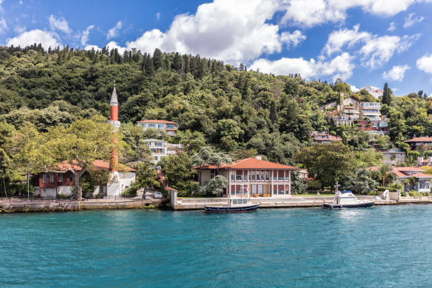 istock Istanbul, Turkey - August 1, 2017; Vanikoy Mosque. Bosphorus , Istanbul, Turkey. 953647574