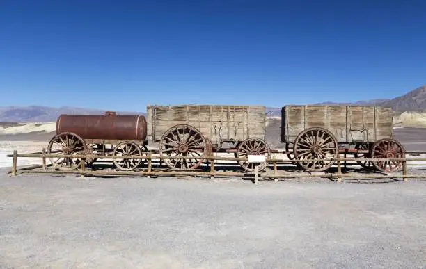 Photo of Twenty Mule Team Wagon Train Harmony Borax Works Death Valley National Park