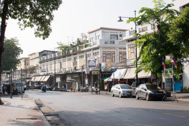 Thai townscape Thai culture of Bangkok in Thailand. bangkok street stock pictures, royalty-free photos & images