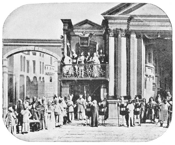 istock Jesus is Judged by Pilate at Passion Play in Oberammergau, Germany - 19th Century 953655556