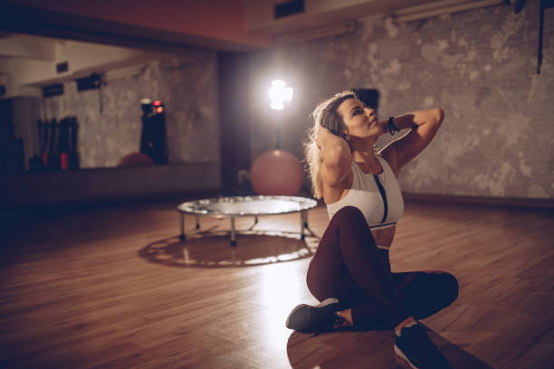 istock Beautiful woman in the gym 953655704