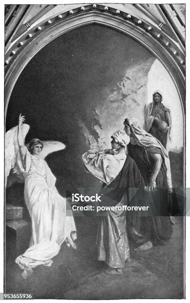 He Is Risen By Axel Ender 19th Century Stock Illustration - Download Image Now - He Is Risen - Saying, 19th Century, Adult